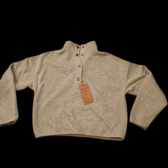 Thread & Supply NWT Snap Button Mock Neck Pullover Sweatshirt - Picture 5 of 12